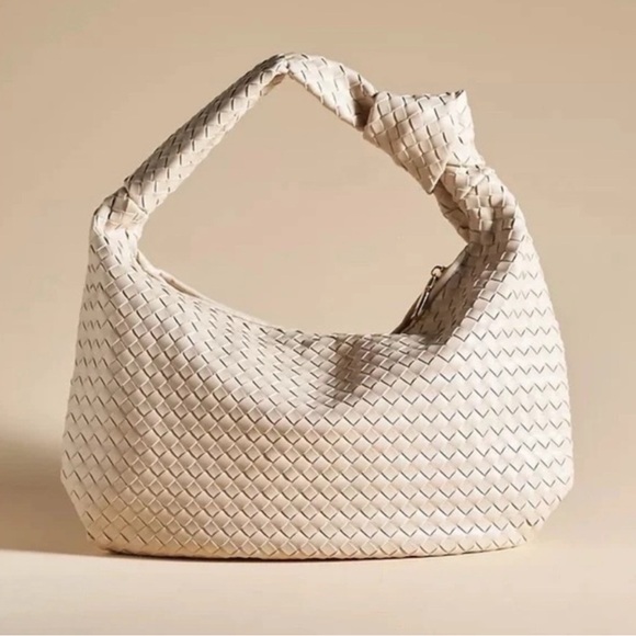 Melie Bianco Handbags - Melie Bianco Cream Large Brigitte Satchel